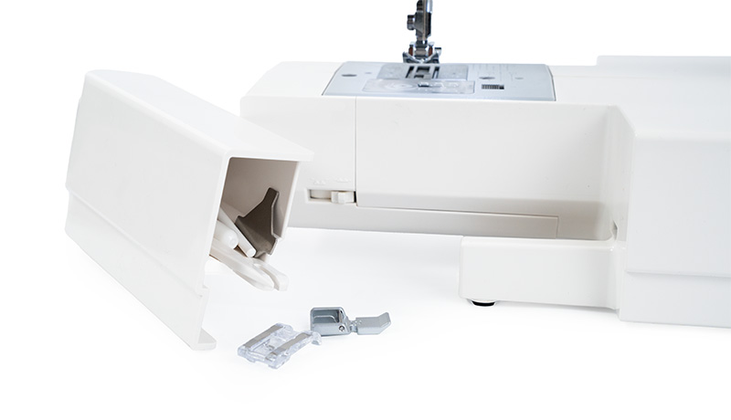 Janome DC1000 Built-In Storage Compartment